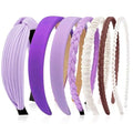 AHONEY 7-Pack Purple Headbands for Women & Girls - Non-Slip Hair Accessories