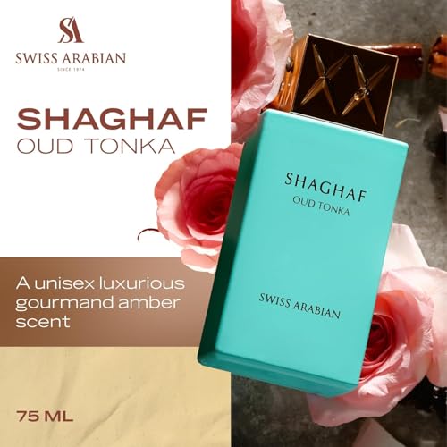 Shaghaf Oud Tonka Vanilla Perfume by Swiss Arabian - 2.5 oz