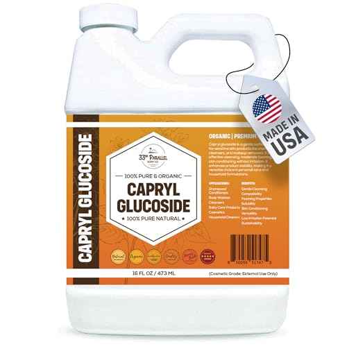 Capryl Glucoside Liquid Surfactant (16 oz) - Caprylyl Natural, Plant Derived, DIY Skin Care - Facial Cleansers, Body Washes, Shower Gels, Foaming, Body Soap, Shampoos, 16 ounce