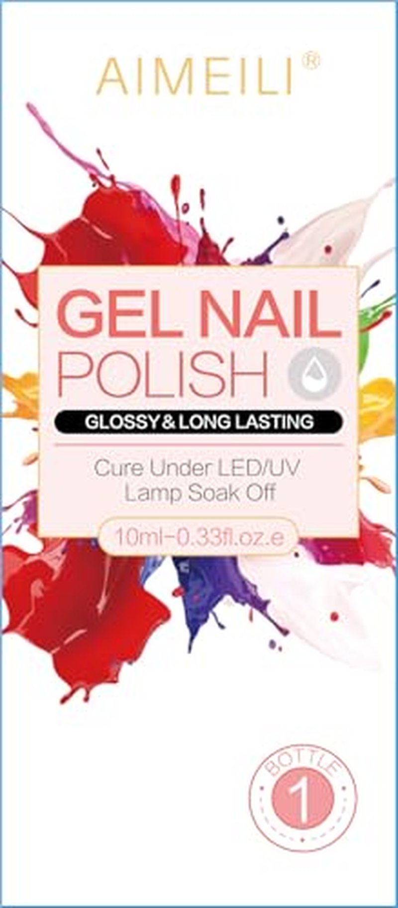 AIMEILI Vegan Glitter Gel Nail Polish - HEMA Free, 10ml