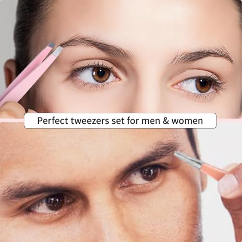 6-Pc Eyebrow Tweezers Kit with Scissors & Brush