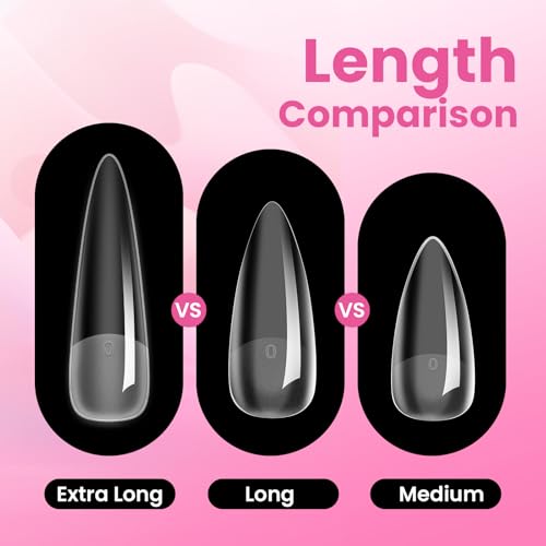 Beetles Tipex Lite Instant Nail Tips XXL Stiletto 3 - 160pcs 16 Sizes