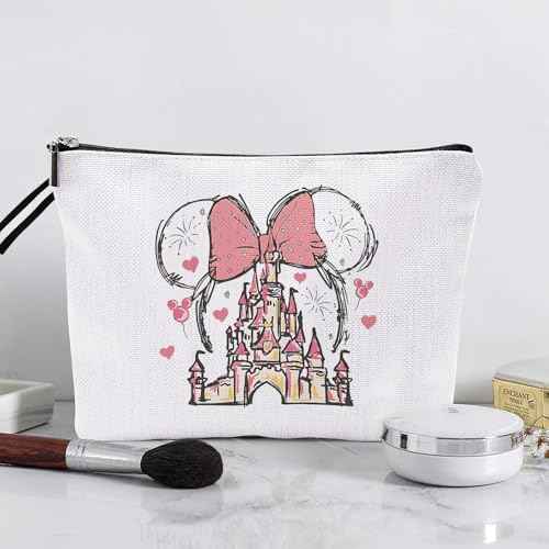 Charming Mini & Castle-Inspired Portable Cosmetic Bag - Travel-Ready Elegance Mini Themend Makeup Bag for Women Cartoon Portable Cosmetic bag Toiletry Pouch for Women Teen Girls