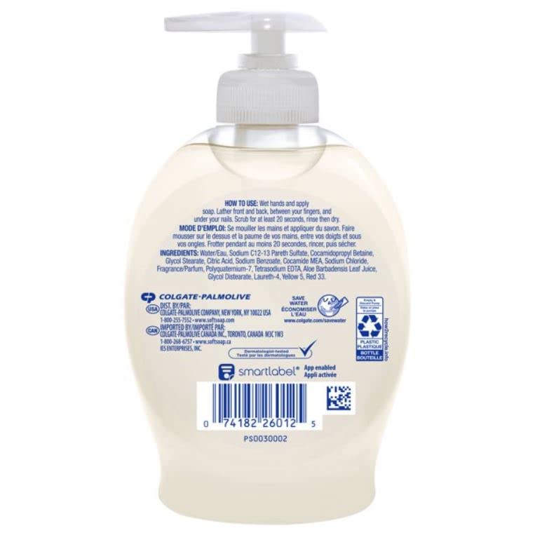 Softsoap Liquid Hand Soap, Moisturizing with Aloe, 7.50-Ounce (Pack of 4)