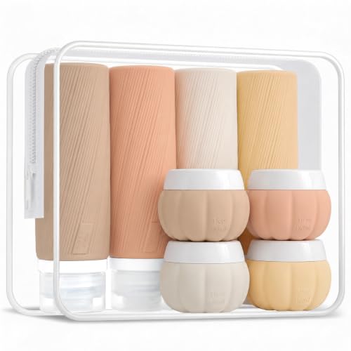 Redfly 13-Piece TSA Approved Travel Bottles Set - Leak-Proof Silicone Containers