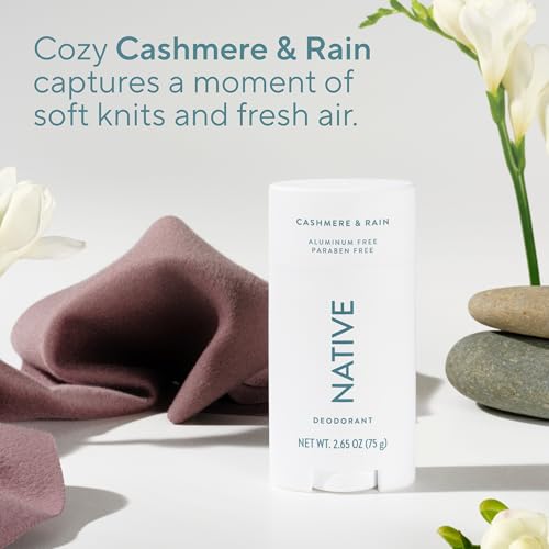 Native Deodorant - Cashmere & Rain Scent, 72-Hour Odor Control, Aluminum-Free, 2.65oz (Variation: Pack of 1)