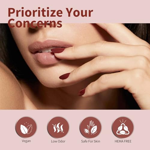 CANNI Burnt Umber Red Gel Nail Polish - High Gloss, Soak Off, 1Pcs