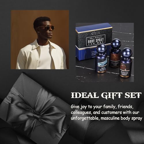 CLESH Men's Body Spray 3-Pack, 2.1 fl oz Travel Size