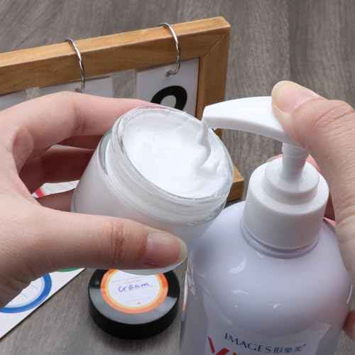 2oz Small Travel Containers with Black Lids,6 Pack Glass Jars with Mini Disposable Spatula for Toiletries£¬Travel Storage£¬Makeup Beauty Products, Lotions, Powders and Ointments