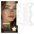 Gold Glitter Freckles Tattoos - 24 Pack Waterproof Face Patches