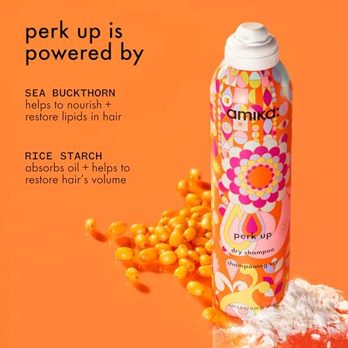 Amika Perk Up Talc-Free Dry Shampoo - Pink Grapefruit & Juicy Apricot, 5.3oz