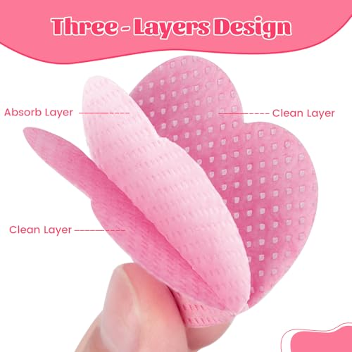 MAYEEN Lint Free Nail Wipes 400PCS Heart Shape Nail Polish Remover Wipes No Lint Soft Cleaning Wipe for Nails & Eyelash Extensions Nail Supplies