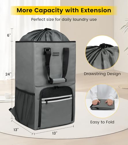 Extra Large Laundry Backpack - 90L Heavy-Duty Laundry Bag with Straps