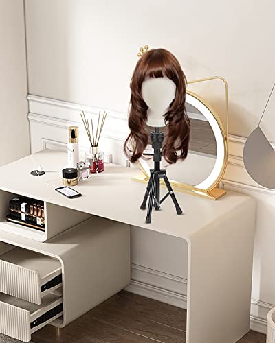 Neverland Beauty & Health Wig Head 23 Inch,Wig Stand Tripod with Mannequin Head,Wig Head Stand with Canvas Head for Wigs Making Display with Table Clamp,Wig Caps,Pins Set,Hair Brush&Clips