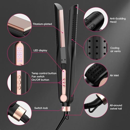 SKIMI Airflow Styler 2.0 Titanium Flat Iron & Curling Wand