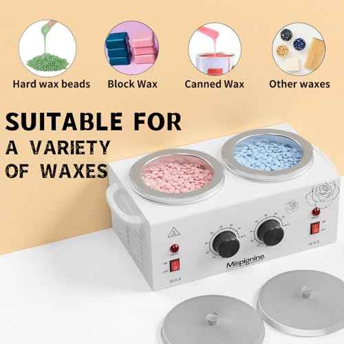 Double Wax Warmer Professional for Hair Removal, Large Wax Pot Electric Waxing Heater for Spa and Salon Equipment.