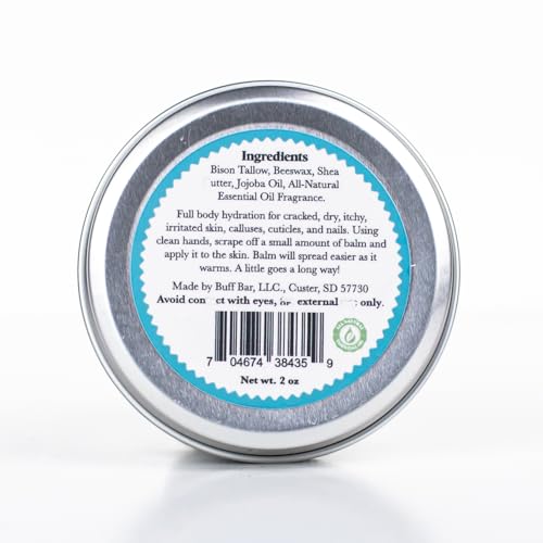 Big Crazy Buffalo Pure Bison Tallow Balm, Mineral Pool - Scents of Himalayan Sea Salt, Moss, & Freesia - Body Butter, Hydrating, Naturally Derived, Replaces Lotion - Dry, Itchy Skin
