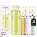 QBVPZDA Green 4-in-1 Travel Dispenser Bottle Set for Toiletries, Leakproof & Refillable