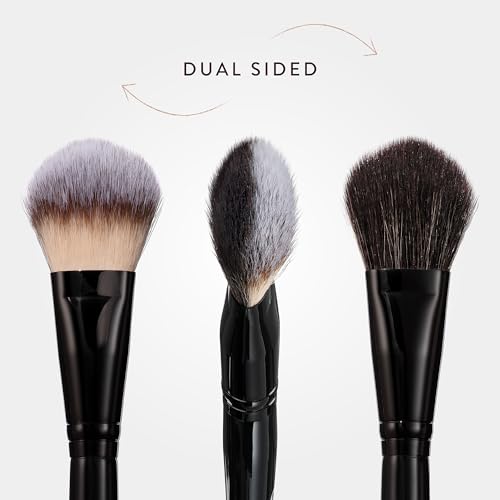 BK BEAUTY - NIKKI LA ROSE N17 MULTI-PRO FACE BRUSH ? Dual-Sided Paddle Brush for Face Application, Liquid, Powder Blending - Bronzer, Contour, Blush, Foundation
