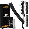 Beauticone Professional Hair Cutting Razor with Replaceable Blades & Combs