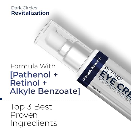 Retinol Eye Cream for Puffiness and Bags Under Eyes | Anti-Aging, Wrinkles & Fine Lines Treatment | Eye Cream for Wrinkles w/Advanced Tightening & Firming Formula | Eye Cream Anti Aging