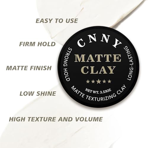 Men's Matte Hair Clay – Firm Hold, Natural Finish, 3.53 oz