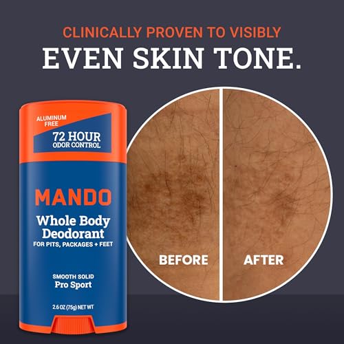 Mando Whole Body Deodorant Stick - 72 Hour Odor Control, 2.6 oz