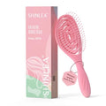 SHINLEA Pink Detangling Hair Brush for All Hair Types, Wet & Dry, Spiral Design