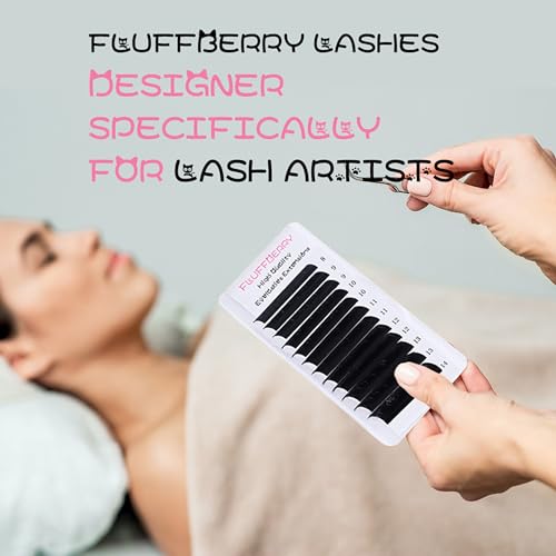 FLUFFBERRY Easy Fan Lashes D Curl Volume Extensions 16mm
