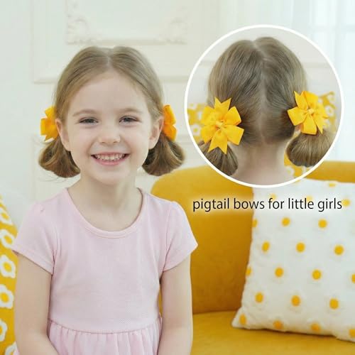 40-Piece Grosgrain Pinwheel Hair Bows with Alligator Clips
