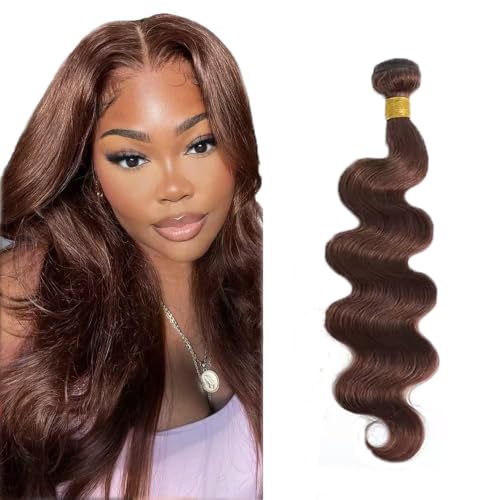 #4 Brown Bundles Human Hair Body Wave 20 Inch FuivJuix Unprocessed