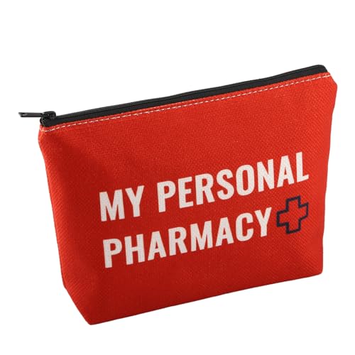 PWHAOO Pharmacy Technician Makeup Bag My Personal Pharmacy Cosmetic Bag Pharmacy RX Gift Medicine Bag Medicine Pouch (Personal Pharmacy B)