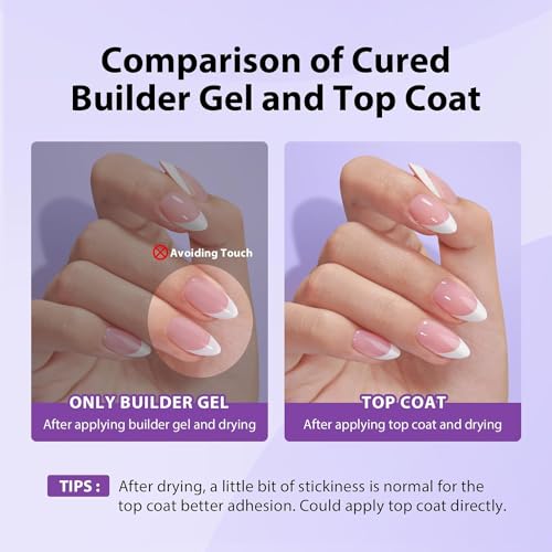 French Tip Gel Nail Polish Duo Set - Builder & Top Coat