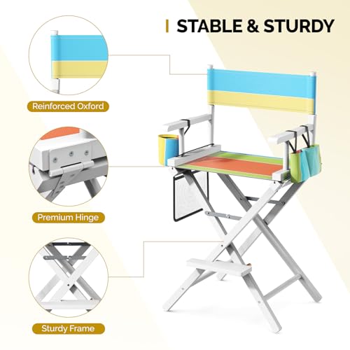 OmySalon 26" Directors Chair - Portable Folding Makeup Salon Chair