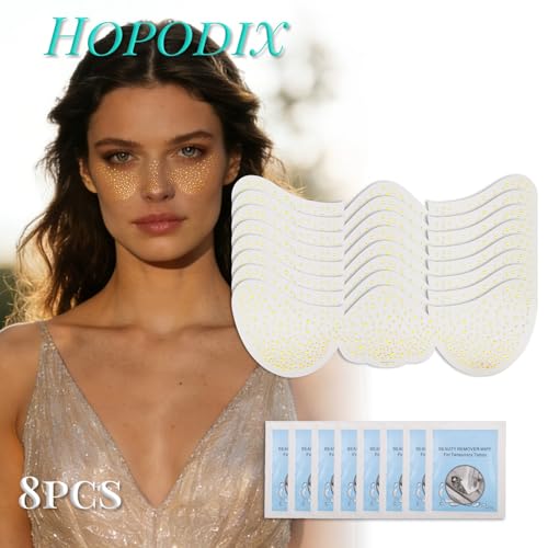 Glitter Freckle Stickers Gold Dots Face Tattoo Makeup Patches 8pcs