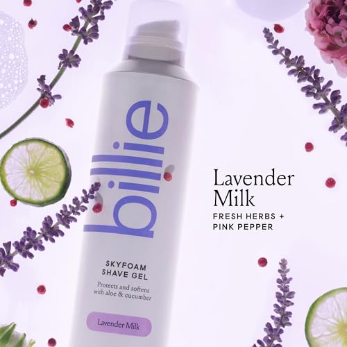 Billie SkyFoam Shave Gel Lavender Milk Scent - Water-Activated Foam - 6.7 fl oz - Pack of 3