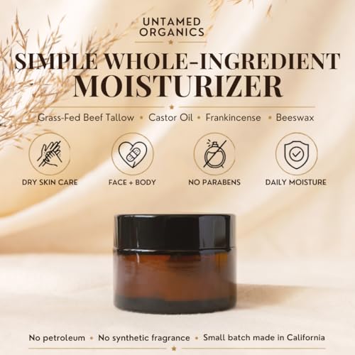 Beef Tallow Balm for Face & Body - 100% Grass-Fed Moisturizer