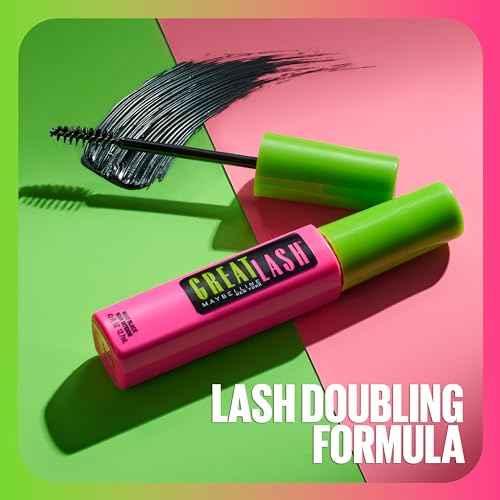 Maybelline Great Lash BIG Washable Mascara, Volumizing, Thickening, Lengthening Mascara, Brownish Black, 2 Count