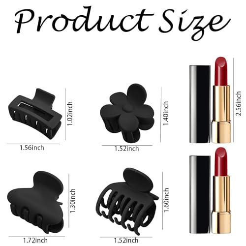 Small Claw Clips for Thin Hair - 12 Pack Mini Jaw Clips