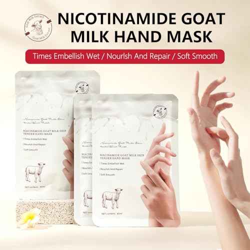 Hydrating Hand Foot Masks Set for Women Men,6 Pack Glove Mask for Dry Hand & 6 Pack Socks Mask for Dry Cracked Feet£¨Milk£©