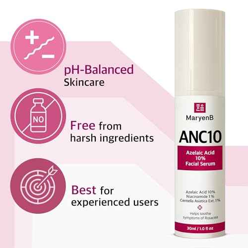 Azelaic Acid 10% Face Serum with Niacinamide 1% and Cica 1% ? Smooth, Calm & Hydrate Skin ? Lightweight Formula with Centella & Green Tea, 1 Fl Oz (30ml)