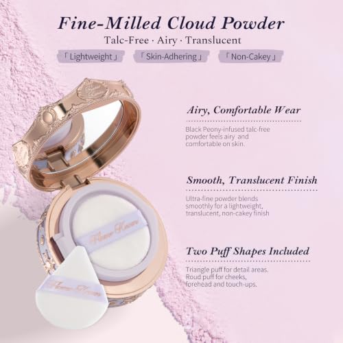 Flower Knows Knight Unicorn Cloud Loose Setting Powder - Talc-Free, 24H Oil Control