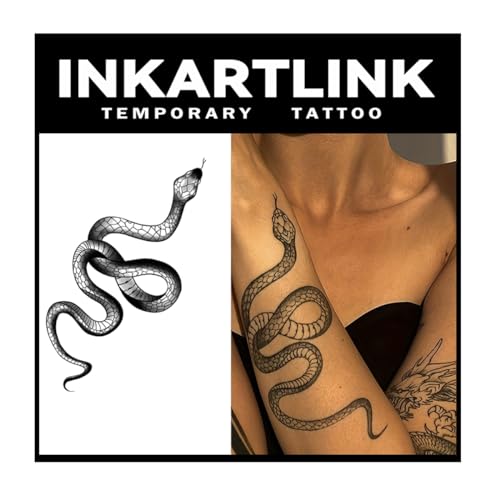 INKARTLINK Semi-Permanent Tattoos - 2 Sheets, Waterproof, Lasts 1-2 Weeks