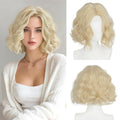 Haloo Blonde Bob Wig Lace Front Short Wavy 11 Inch