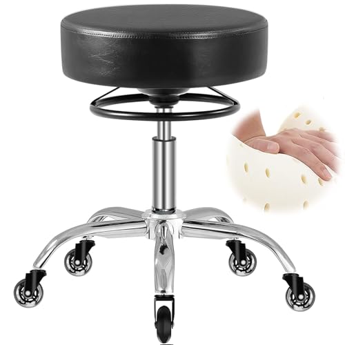 Mineloff Rolling Stool with Wheels, 400 lbs Weight Capacity
