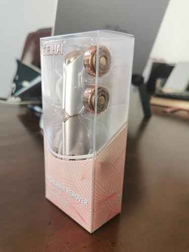Facial Hair Removal for Women, Electric Painless Rechargeable Facial Hair Remover for Face, Lip, Chin with 2 Replacement Heads