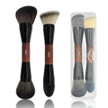 Double Ended Foundation Brush - Kabuki & Powder Blending Duo