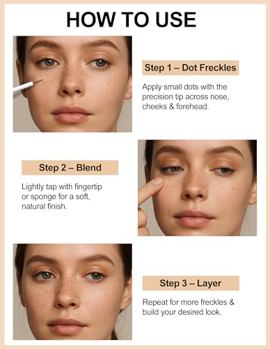 Erinde Water-Resistant Faux Freckle Pen Saddle Brown 01 - Natural Makeup