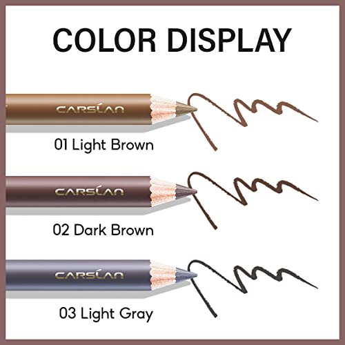 Waterproof Eyebrow Pencil Set - Dark Brown & Light Gray (2PC)
