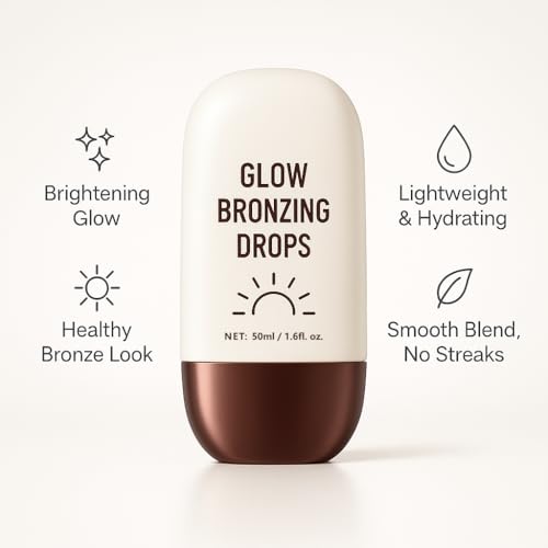 Bronzing Body Highlighter Drops - Liquid Illuminator for Face & Body